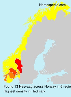 Surname Nesvaag in Norway