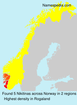 Surname Nikitinas in Norway