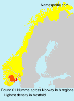 Surname Numme in Norway
