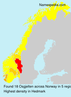 Surname Osgjelten in Norway
