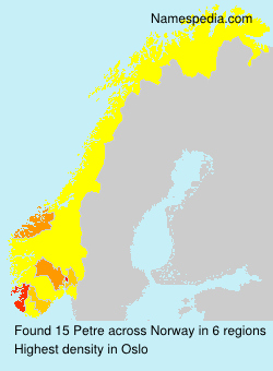 Surname Petre in Norway