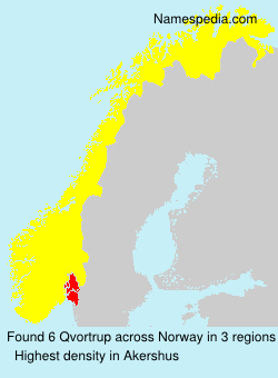 Surname Qvortrup in Norway