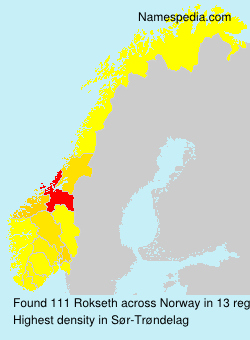 Surname Rokseth in Norway