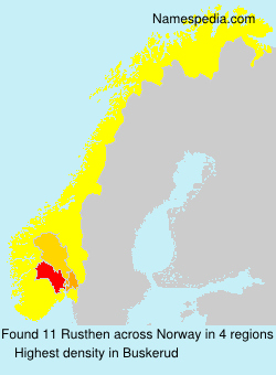 Surname Rusthen in Norway