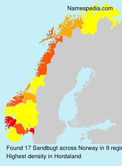 Surname Sandbugt in Norway