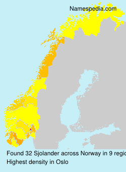 Surname Sjolander in Norway