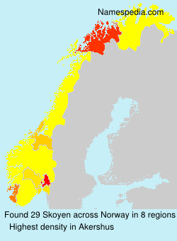 Surname Skoyen in Norway