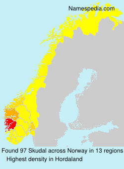 Surname Skudal in Norway