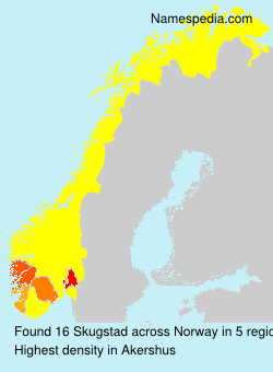 Surname Skugstad in Norway