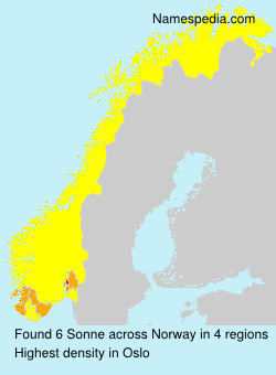 Surname Sonne in Norway
