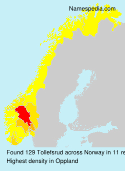 Surname Tollefsrud in Norway