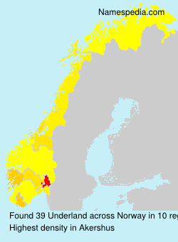 Surname Underland in Norway