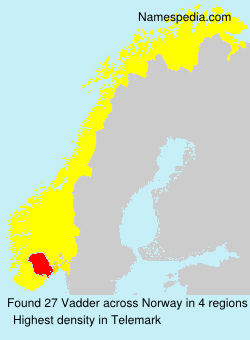 Surname Vadder in Norway