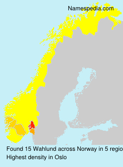 Surname Wahlund in Norway
