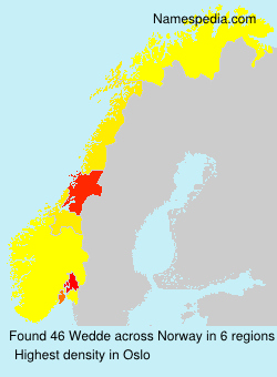 Surname Wedde in Norway