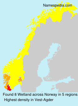 Surname Wetland in Norway