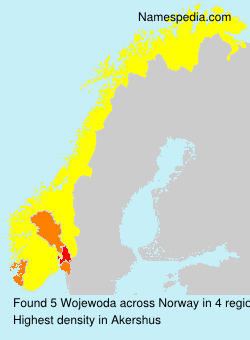 Surname Wojewoda in Norway