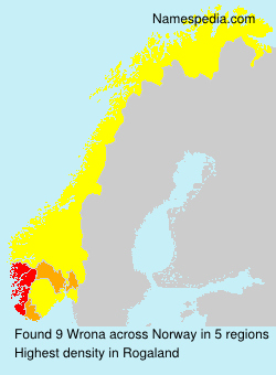 Surname Wrona in Norway
