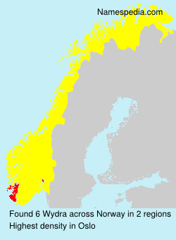 Surname Wydra in Norway
