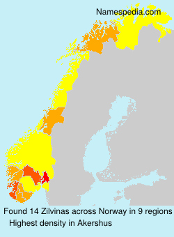 Surname Zilvinas in Norway