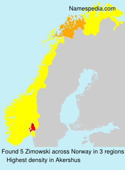 Surname Zimowski in Norway