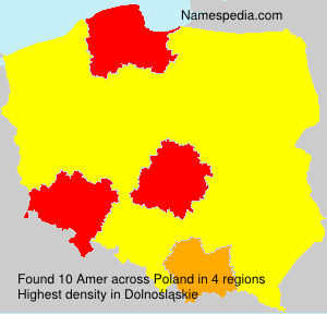 Surname Amer in Poland