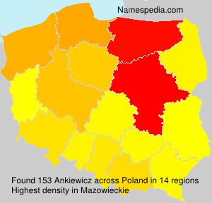 Surname Ankiewicz in Poland