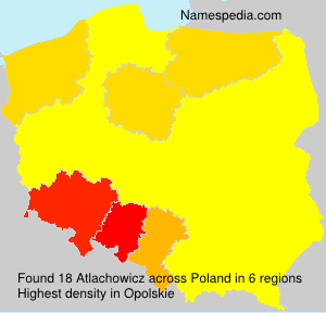 Surname Atlachowicz in Poland