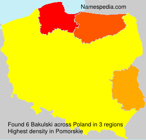 Surname Bakulski in Poland
