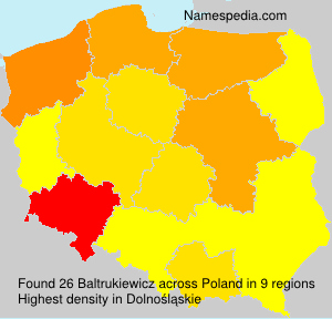 Surname Baltrukiewicz in Poland