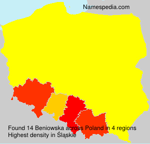 Surname Beniowska in Poland