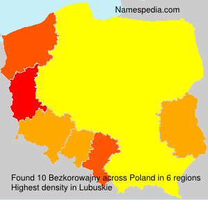 Surname Bezkorowajny in Poland
