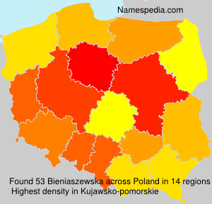 Surname Bieniaszewska in Poland