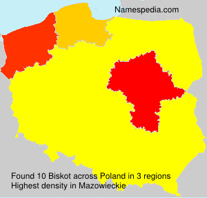 Surname Biskot in Poland