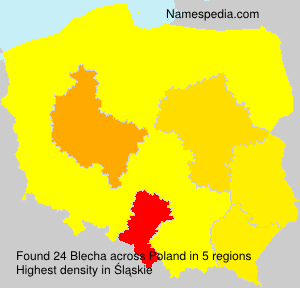 Surname Blecha in Poland
