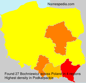 Surname Bochniewicz in Poland