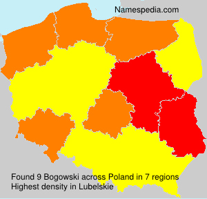 Surname Bogowski in Poland