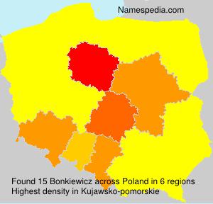 Surname Bonkiewicz in Poland
