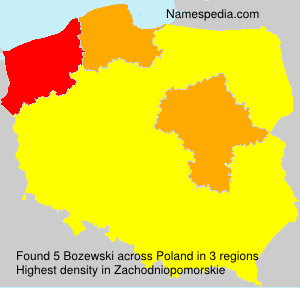 Surname Bozewski in Poland