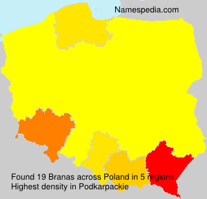 Surname Branas in Poland