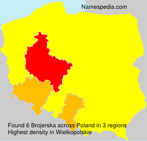 Surname Brojerska in Poland
