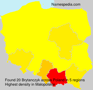 Surname Brytanczyk in Poland