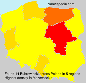 Surname Bubrowiecki in Poland