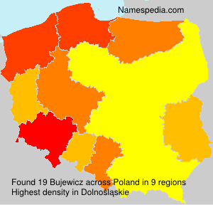 Surname Bujewicz in Poland