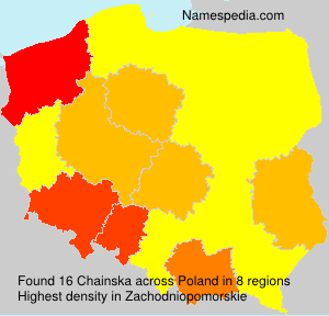 Surname Chainska in Poland