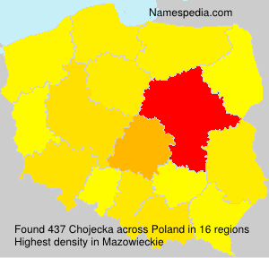 Surname Chojecka in Poland