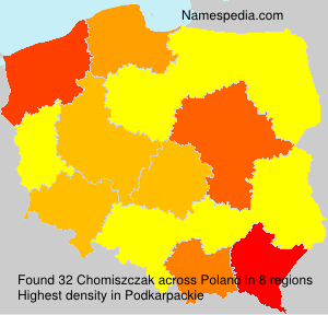Surname Chomiszczak in Poland
