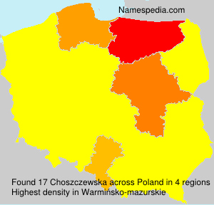 Surname Choszczewska in Poland