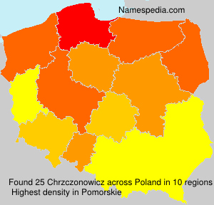 Surname Chrzczonowicz in Poland