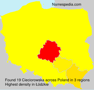 Surname Cieciorowska in Poland